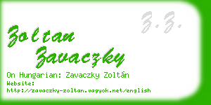 zoltan zavaczky business card